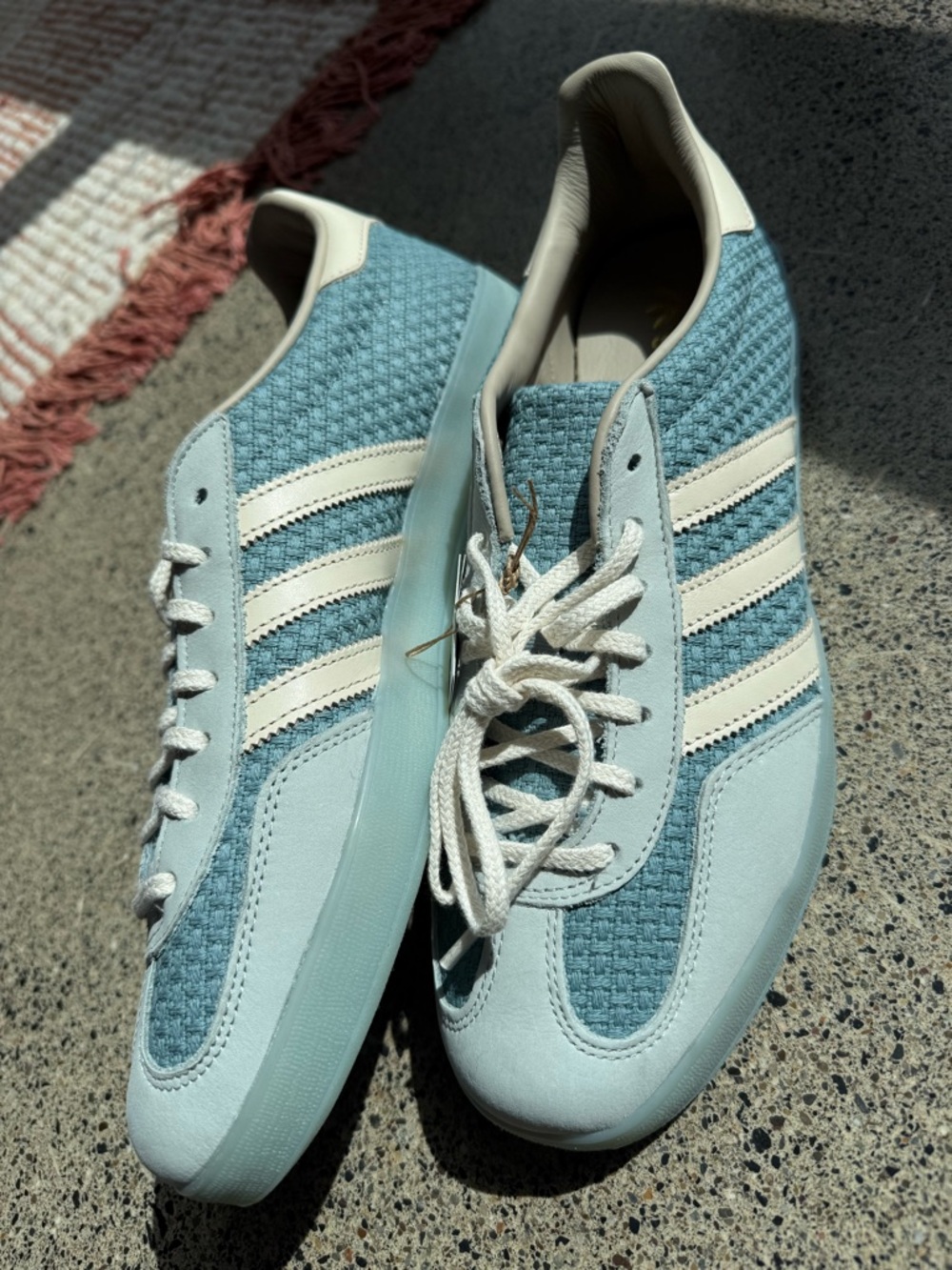 adidas Men Sneakers in Light Blue and White